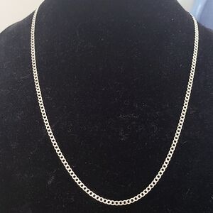 Women's Vintage Sterling Silver 23 Inch Sleek Classic Chain Necklace